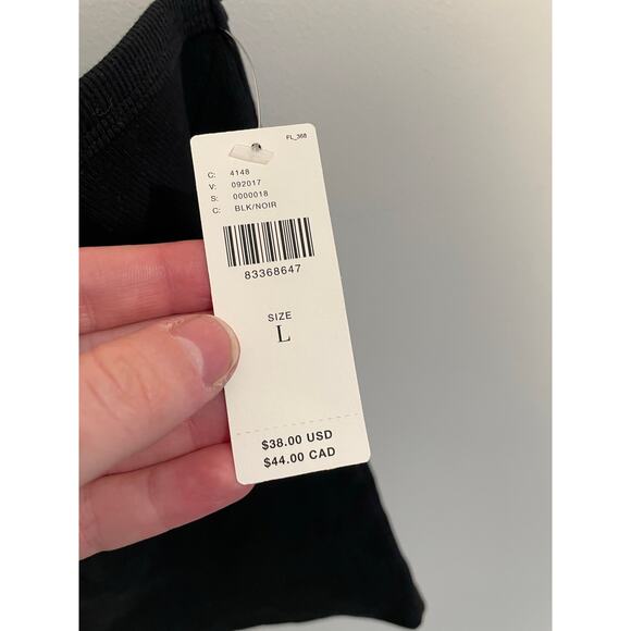 NWT Pilcro Anthropologie The Zeda Ribbed One Shoulder Top in Black - Picture 7 of 8